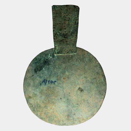 West Asian Antiquities - Amlash sheet bronze decorated idol or mirror
