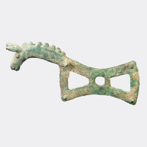 Miscellaneous Antiquities - Luristan bronze horse-shaped snaffle fitting