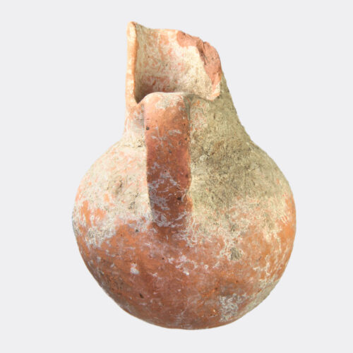 Greek Antiquities - Northern Greek Bronze Age pottery jug with incised decoration